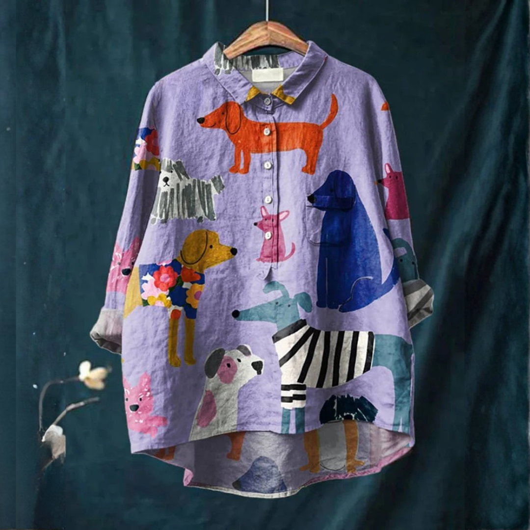 Ginevra – Patterned Linen Shirt