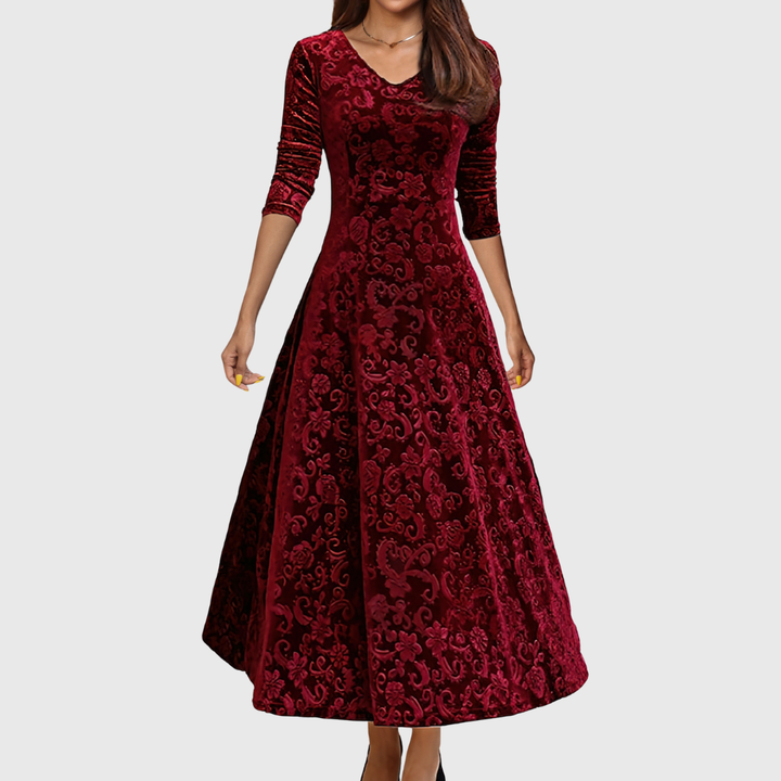 Nancy | Luxurious Velvet Holiday Dress