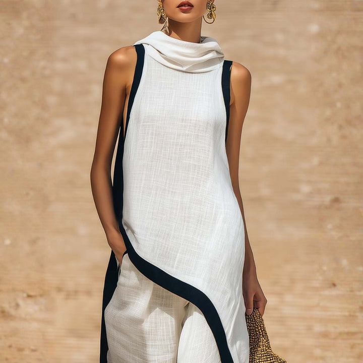 Leonora | Elegant Asymmetrical Wide-Leg Outfit for Women