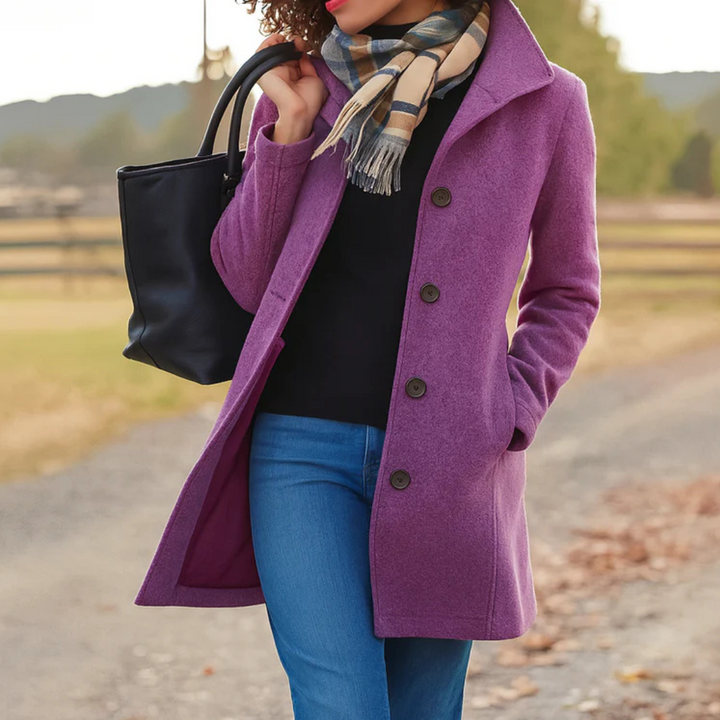 Vera™ - Classic Mid-Length Button-Up Coat
