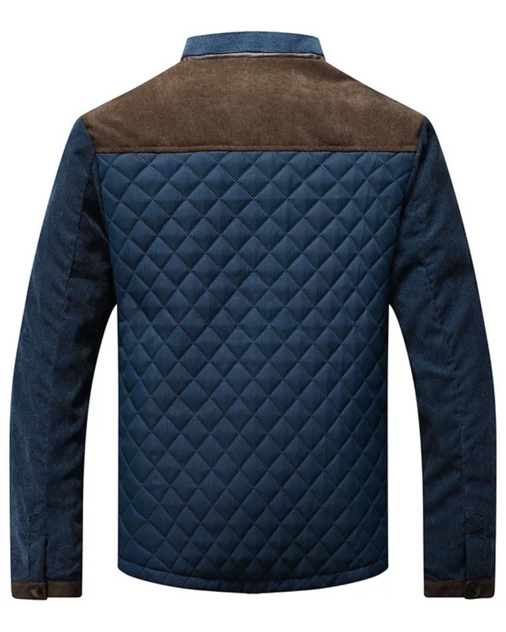 Men’s jacket with long sleeves, pockets, and buttons