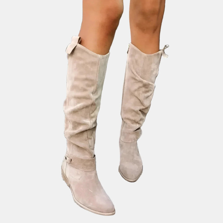 Avery | Suede Low Heel Ankle Boots