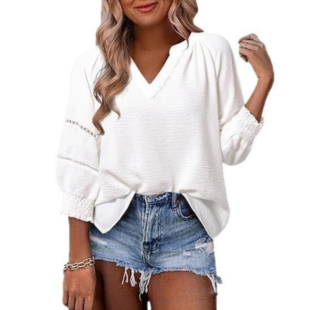 Gianna™ - Casual Elegant Lantern Sleeve Blouse for Summer