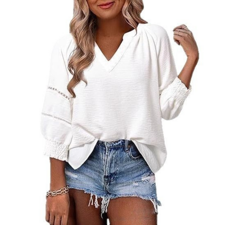 Gianna™ - Casual Elegant Lantern Sleeve Blouse for Summer