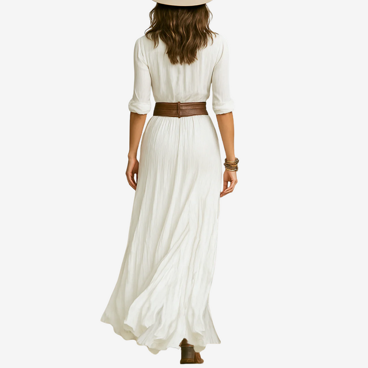 Eve™ Maxi Flowing Dress with Belt