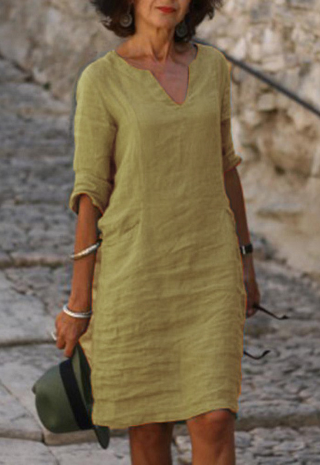 Elvy™ - Elegant V-Neck Dress