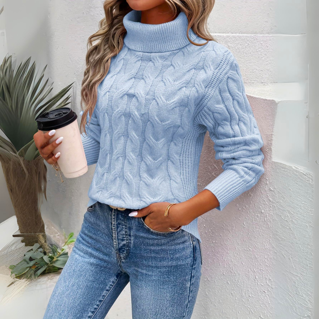 Charlotte - Warm Knitted Women's Turtleneck Sweater