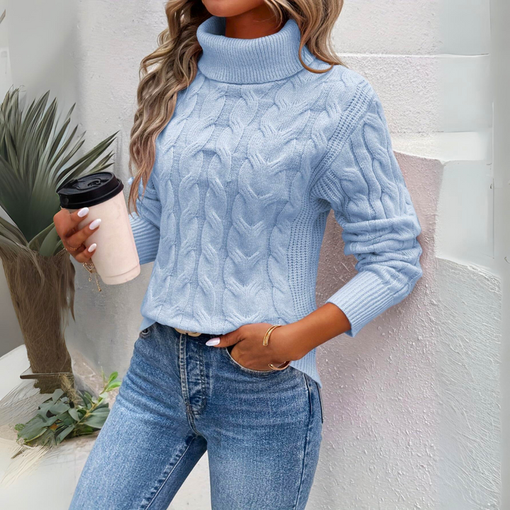 Charlotte - Warm Knitted Women's Turtleneck Sweater