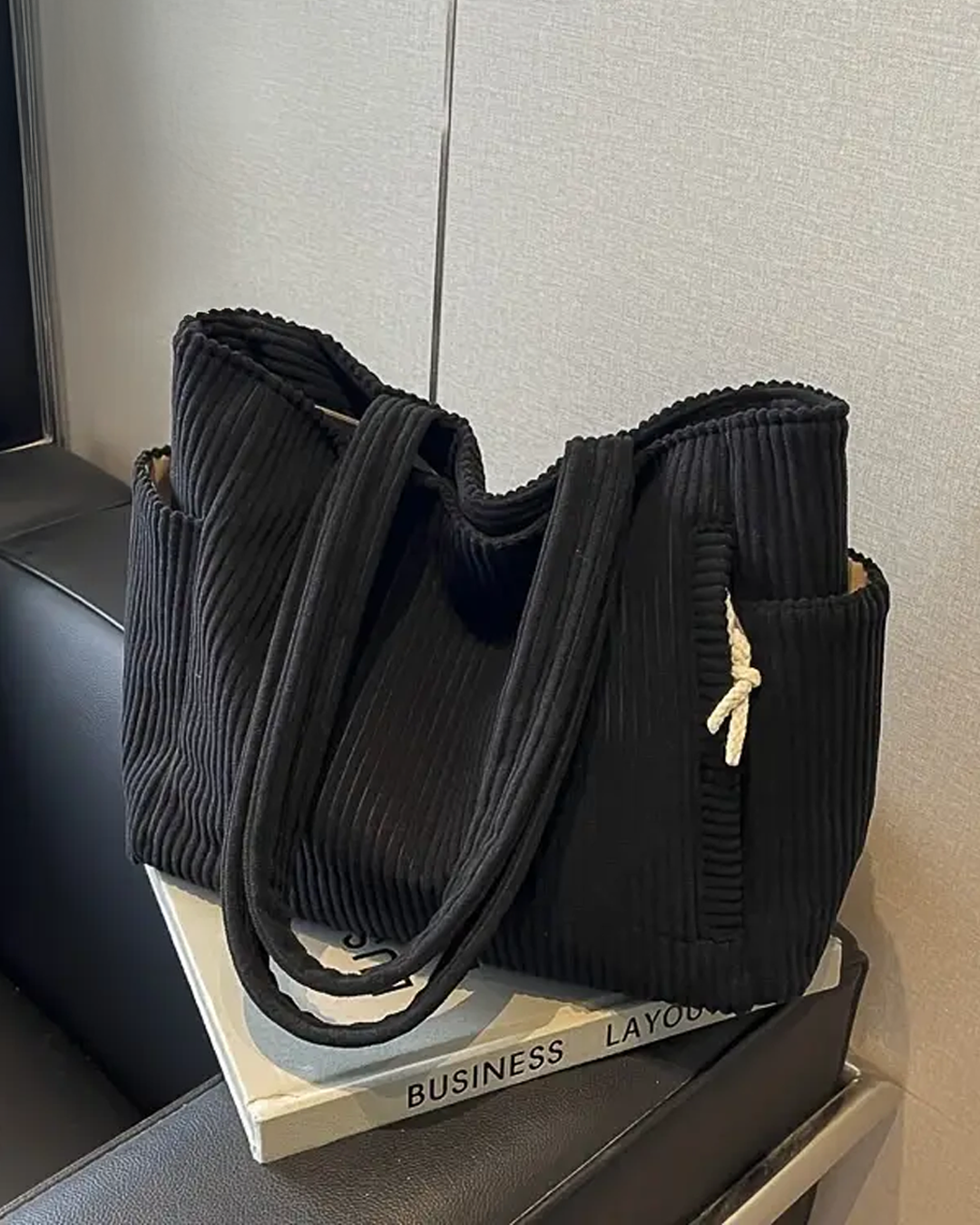 Talia™ – Ribbed Tote Bag