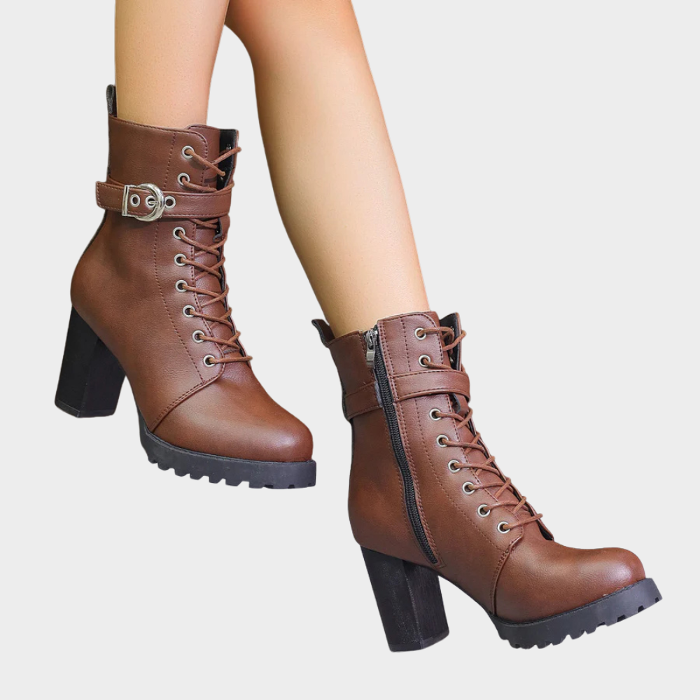 Quinn | Ankle Boots with Flared Heel
