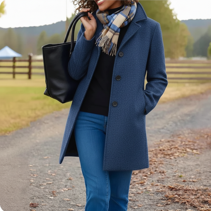 Vera™ - Classic Mid-Length Button-Up Coat