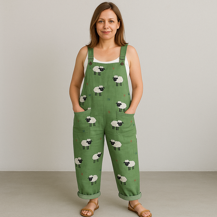 Women's Wide-Leg Jumpsuit - Effortless Style & All-Day Comfort