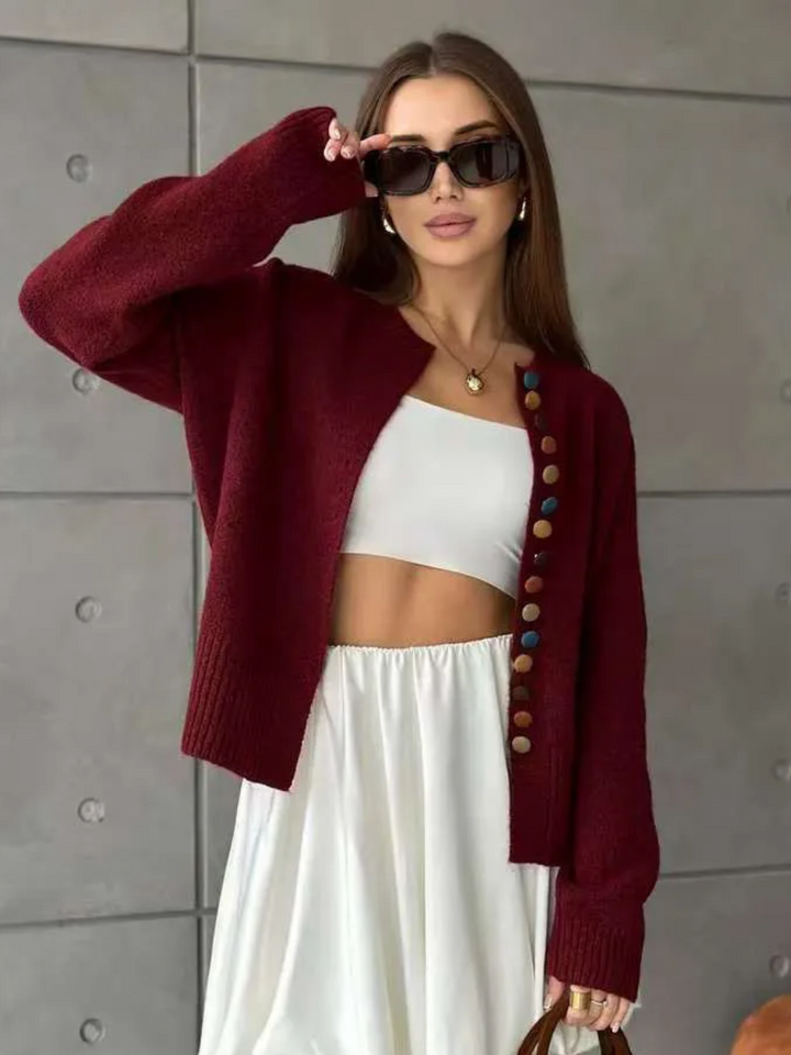 THE NOELLE | BUTTON ACCENT CARDIGAN