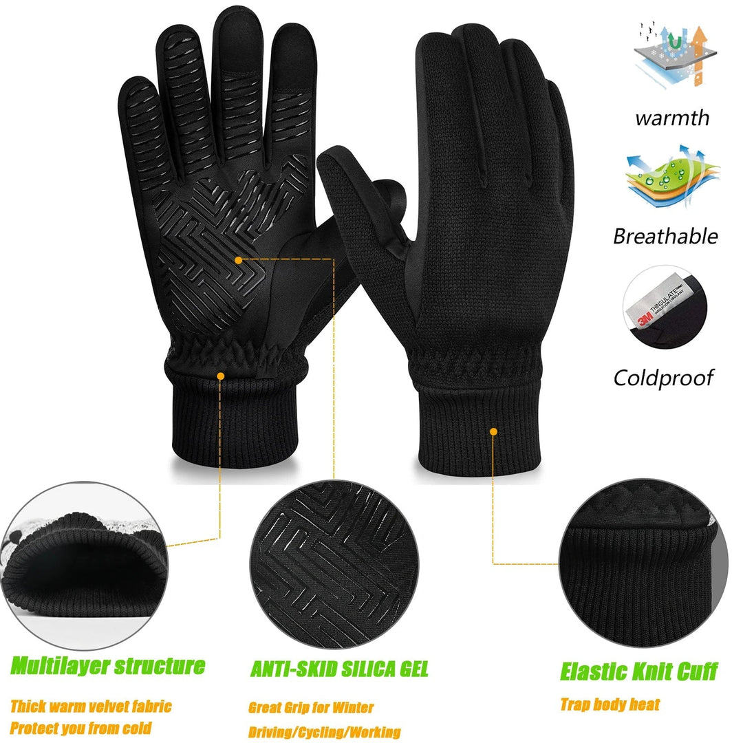 Herren Touchscreen-Fahrradhandschuhe mit rutschfestem Design