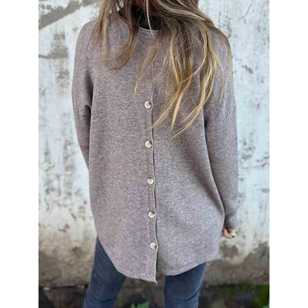 Sarah - Casual Knit Button-Up Shirt for Women