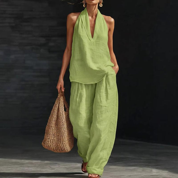Ainhoa | Casual Tank Top and Wide Leg Trouser Set