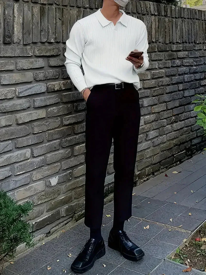 Brit & Boho™️ | Ribbed Knit Sweater Shirt