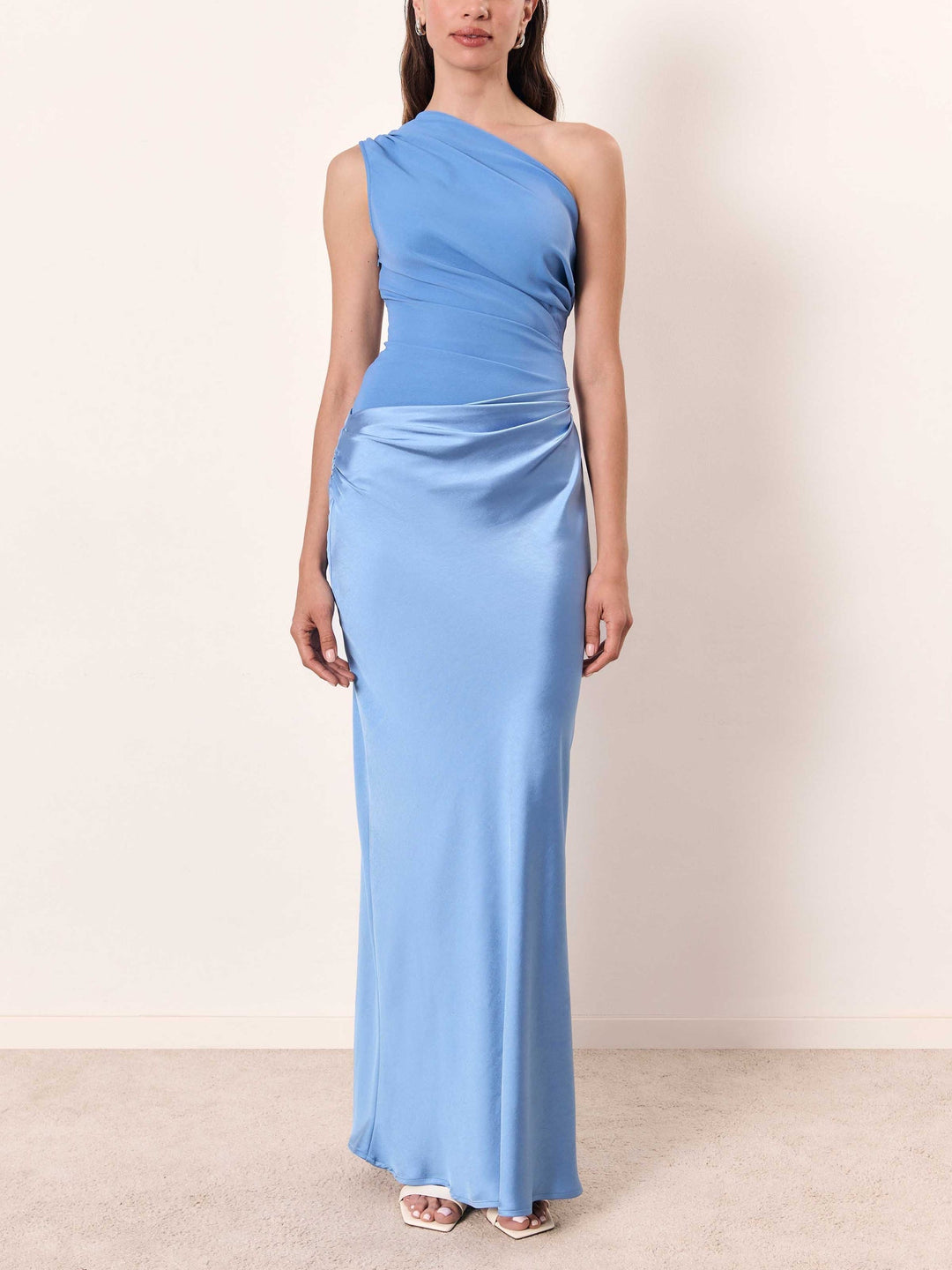 Anita™ | Chic One-Shoulder Pleated Party Maxi Dress