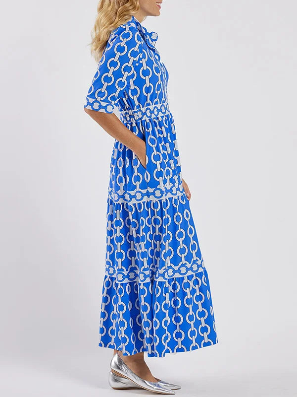 Juliette™ - Midi Dress with Chain Pattern