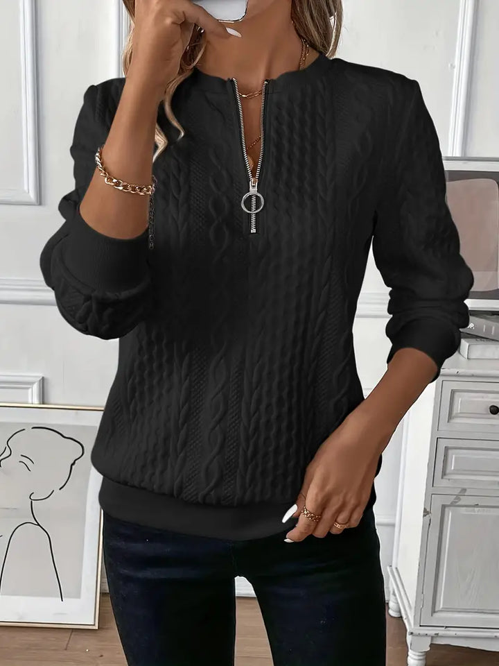 Chloe - Casual Long-Sleeved Zip-Up Sweatshirt