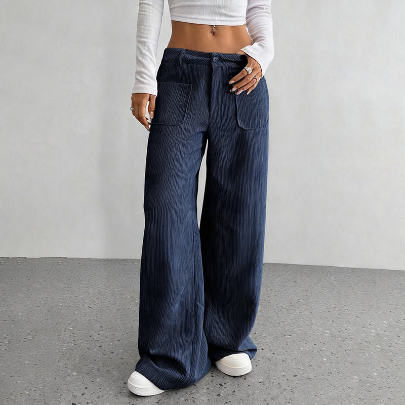 Women's Leisure High-Waisted Trousers – Loose Fit for Ultimate Comfort and Style