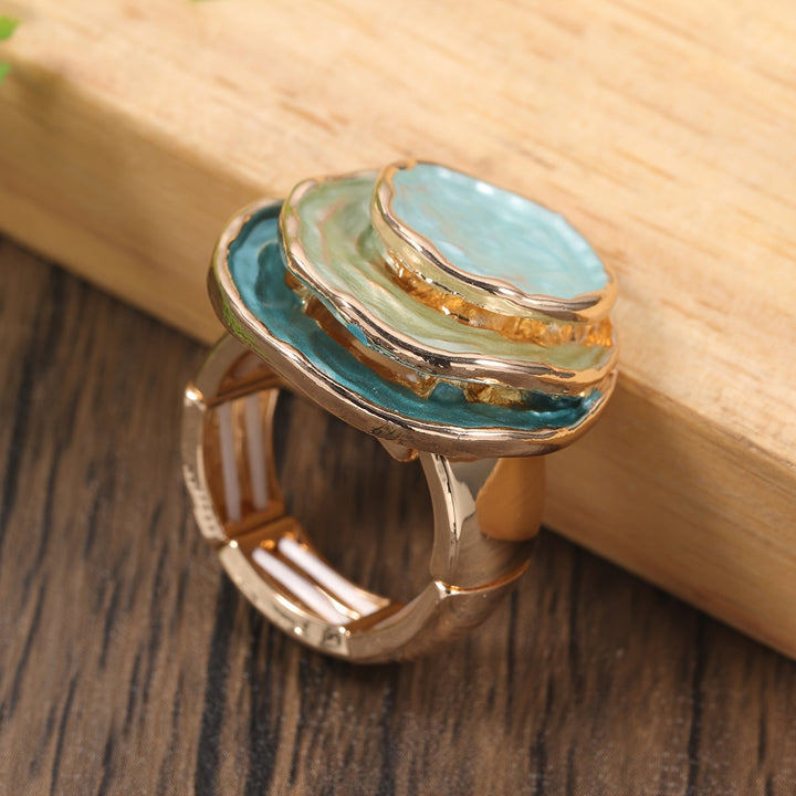 Triple Layer Boho Enamel Ring
