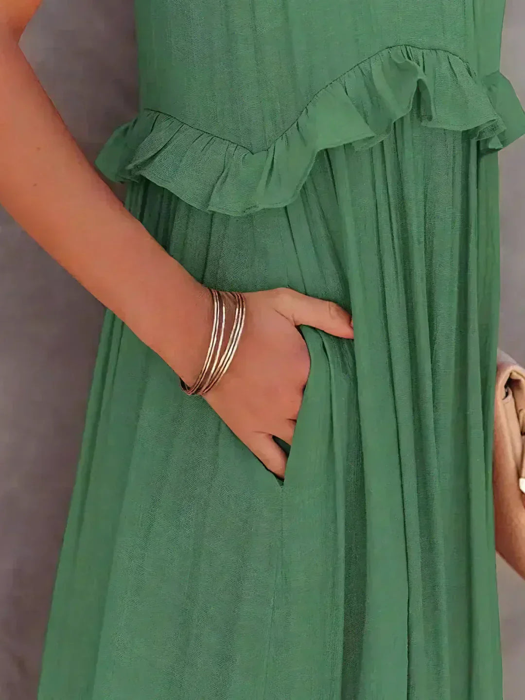 Sarah | Halterneck Ruched Maxi Dress (Almost sold out)