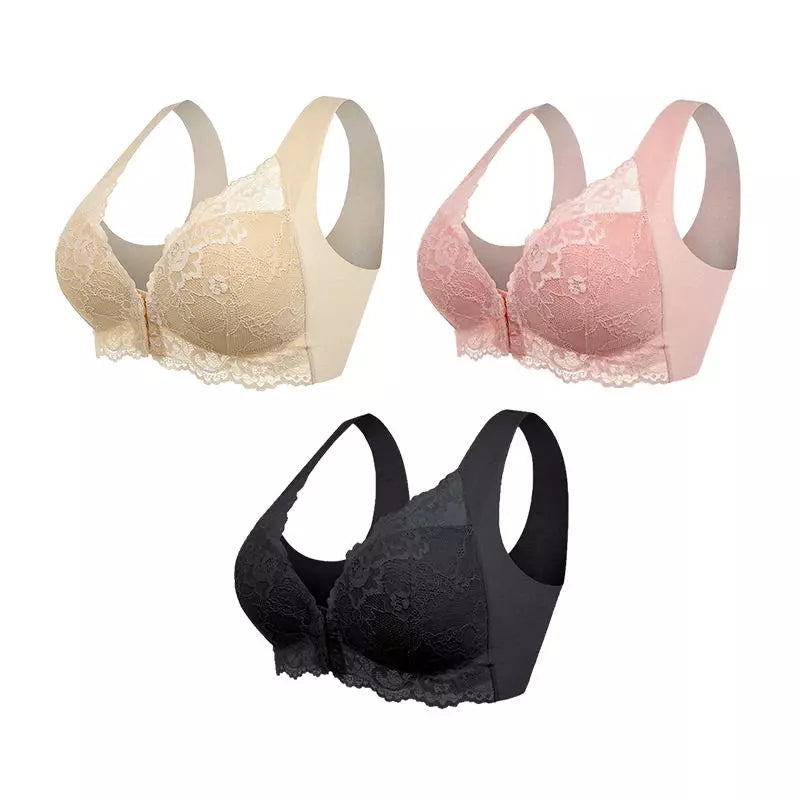Romilda - (3-PACK DEAL) Shaping Wireless Front Closure Bra