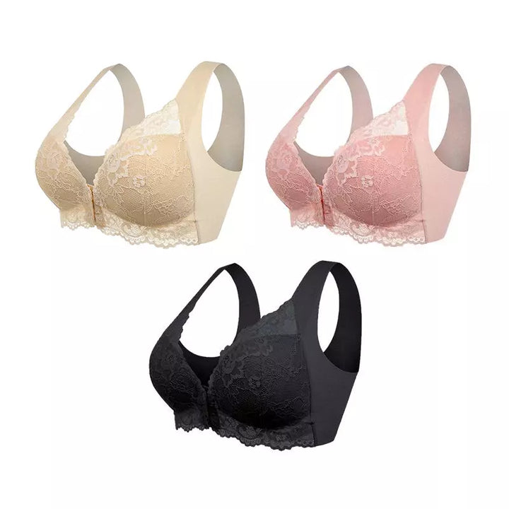 Romilda - (3-PACK DEAL) Shaping Wireless Front Closure Bra