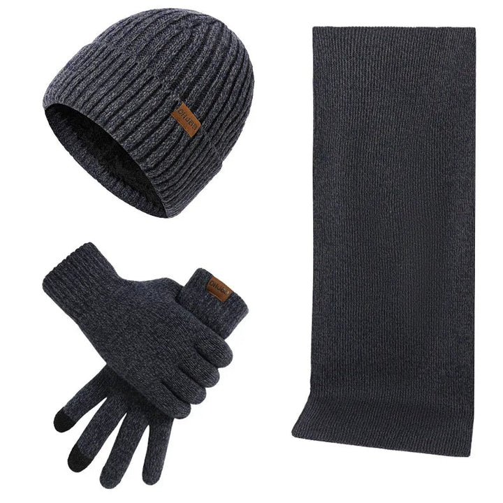 Cooles Winter-Set mit Mütze, Schal und Handschuhen