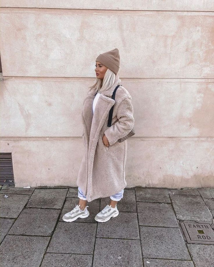 Zoe - Long Teddy Coat