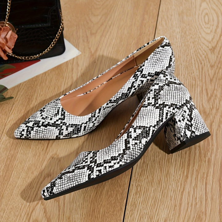 Jayne | Snake Print Pointed Toe Heels
