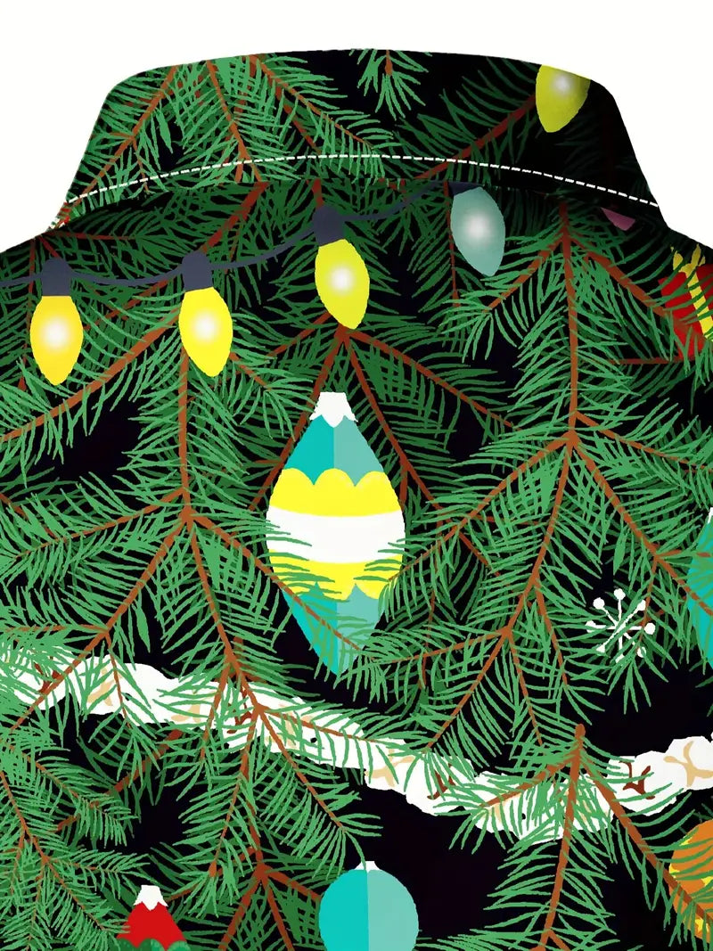 Christmas - Shirt With Tree Pattern