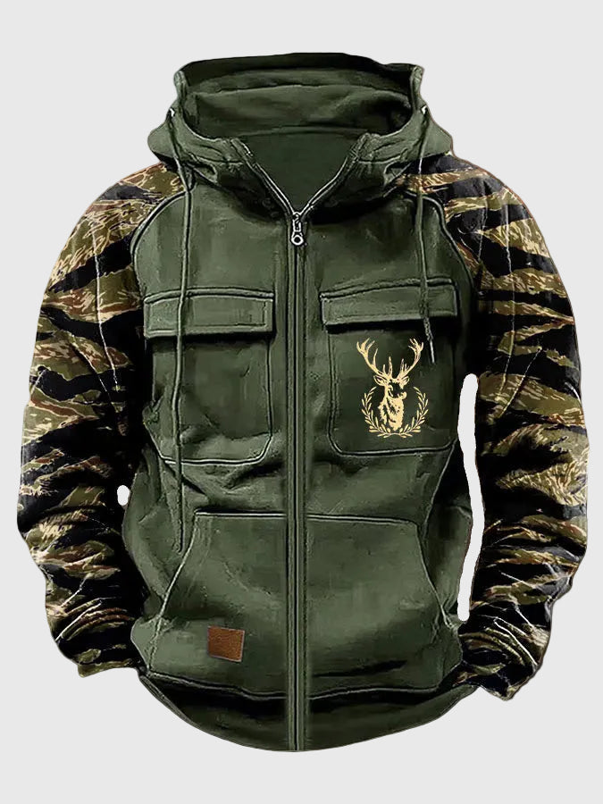Neil | Men's hooded jacket with pockets and drawstring
