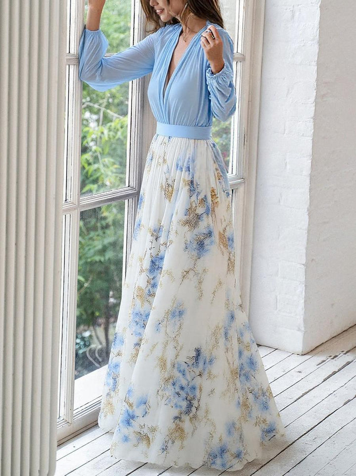 Jewel – Long Floral Print Dress