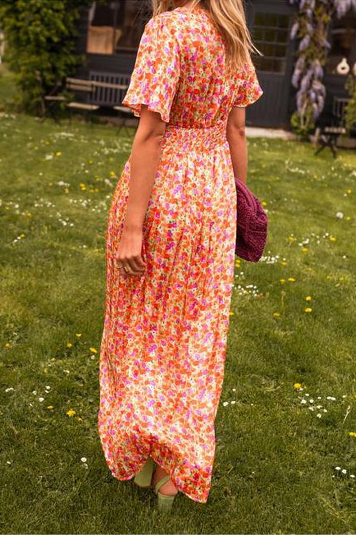 Pauline - Long dress with floral pattern