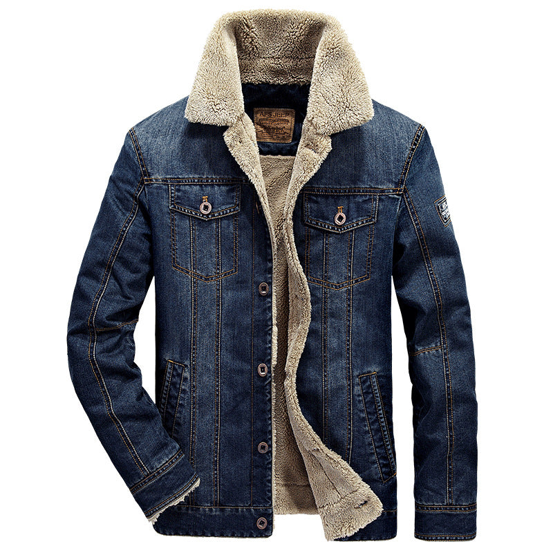 Men's jacket with buttons and side pockets