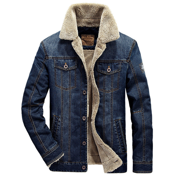 Men's jacket with buttons and side pockets