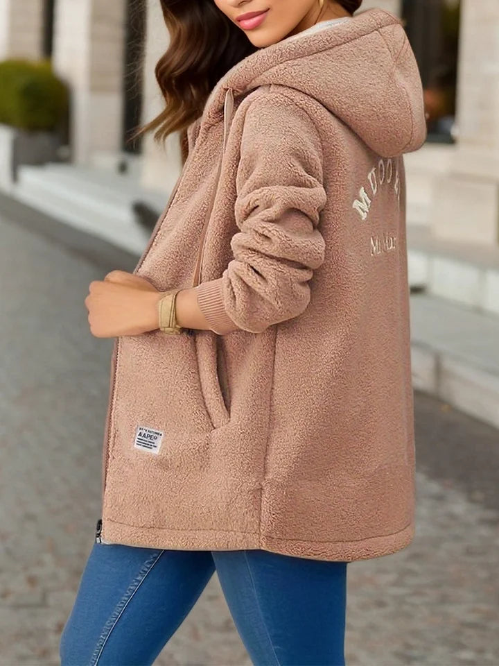 Grace - Winter Hoodie Long Sleeve Drawstring Thermal Coat Autumn