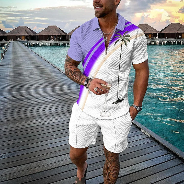 MAX | TROPICANA POLO SHIRT & SHORTS SET