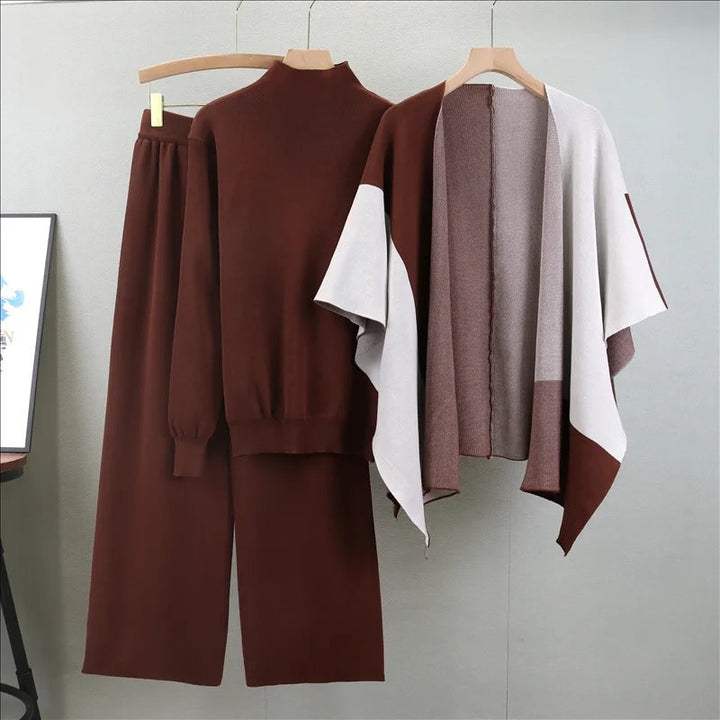 JUNA - Sophisticated Three-Piece Knit Set