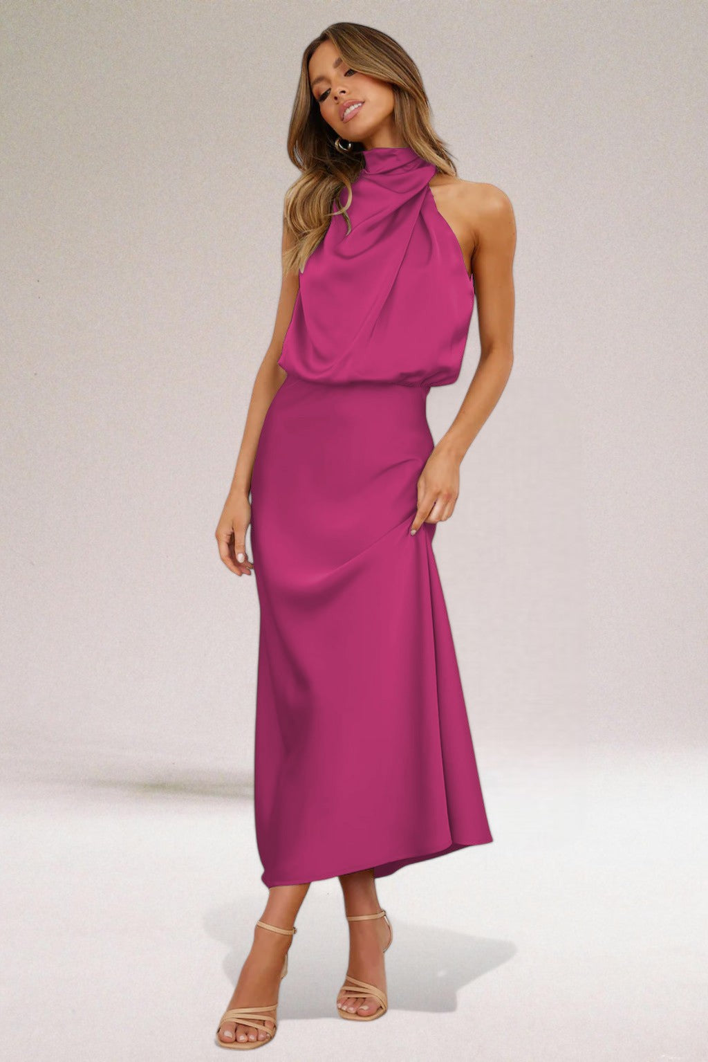Flavia | Elegant Halter Dress