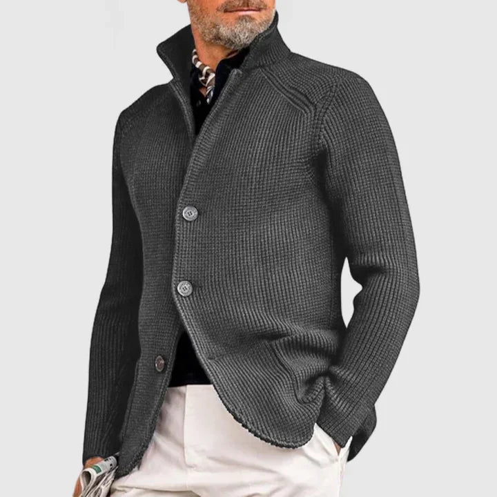 Max | Fine knit men's cardigan with button closure