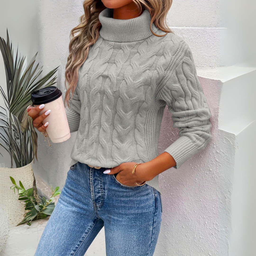 Charlotte - Warm Knitted Women's Turtleneck Sweater