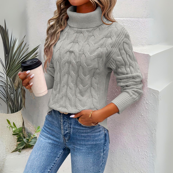 Charlotte - Warm Knitted Women's Turtleneck Sweater