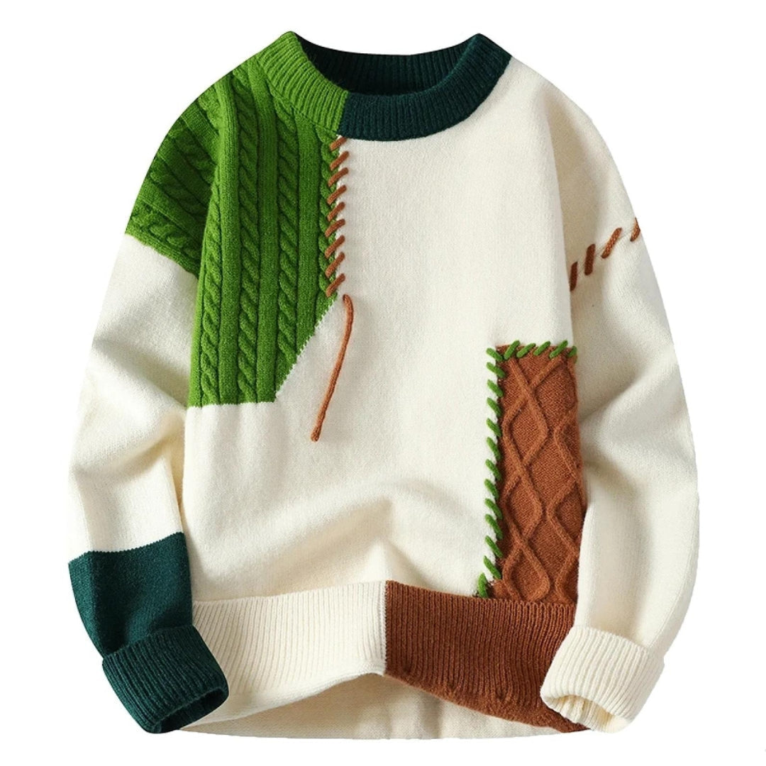 Francesca - Cozy Patchwork Pullover