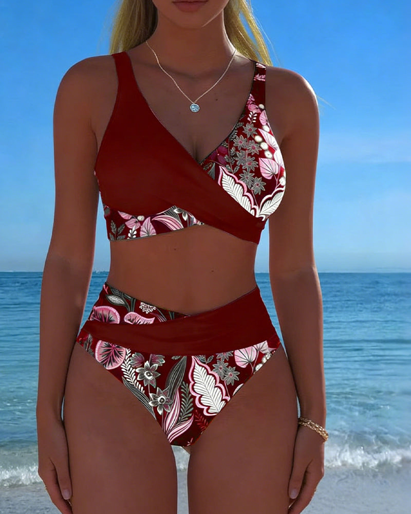 Fiorella | Women's Floral V-Neck Bikini