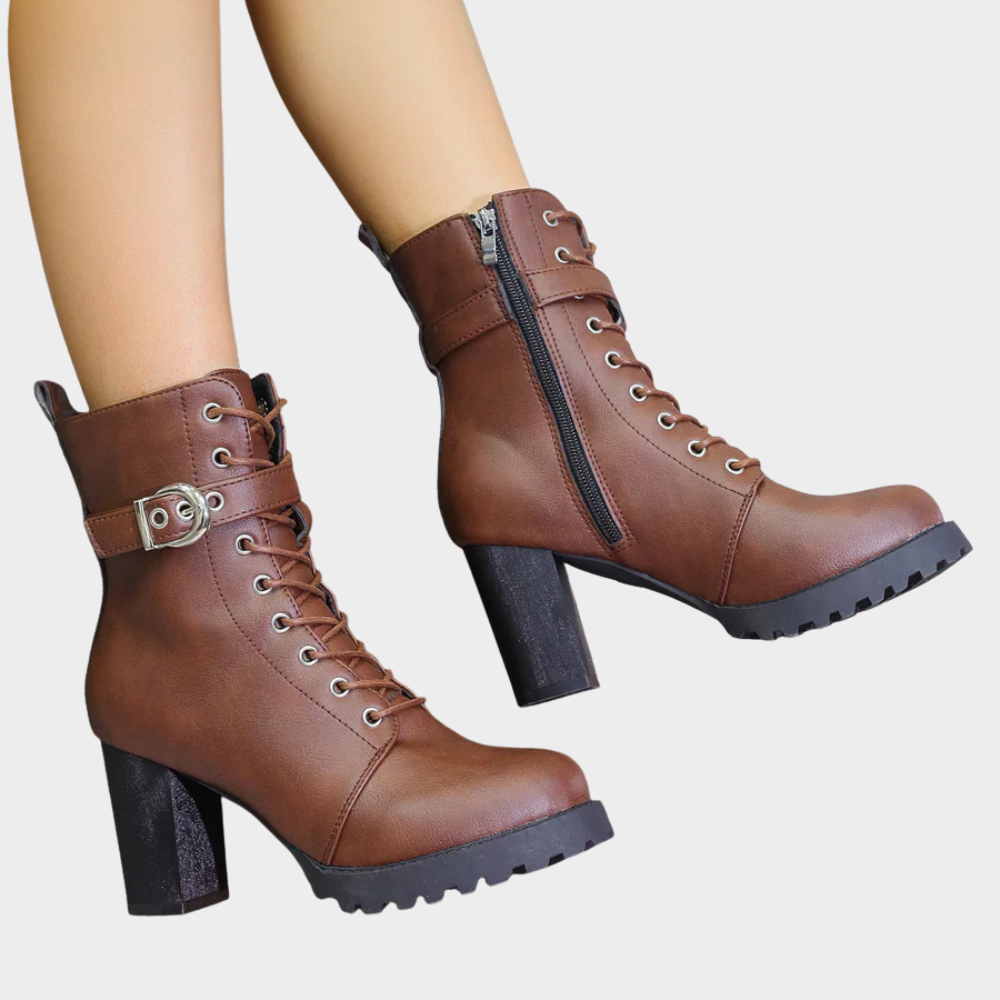 Quinn | Ankle Boots with Flared Heel