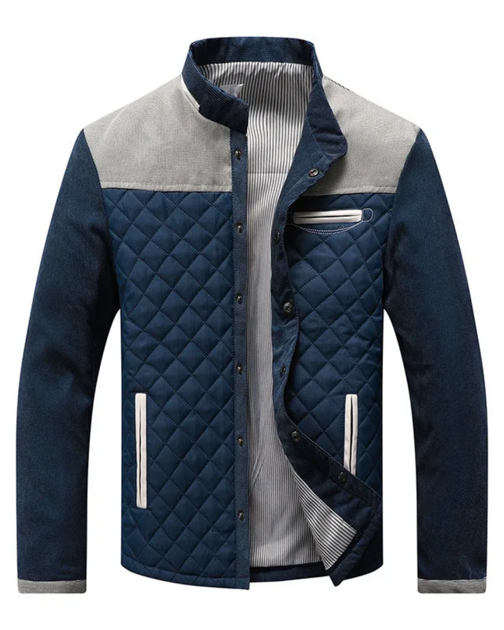 Men’s jacket with long sleeves, pockets, and buttons