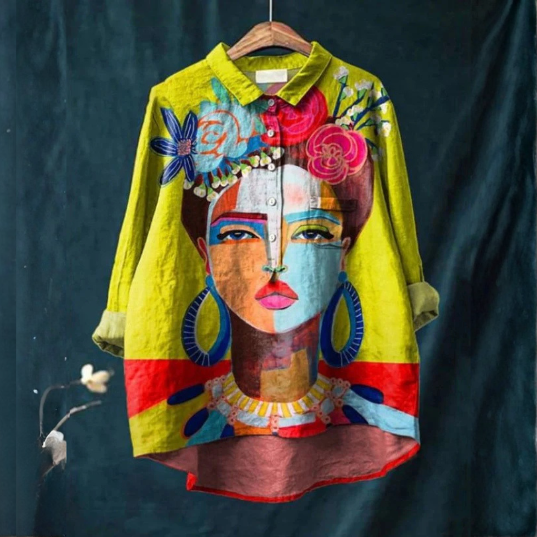 Margherita - Patterned Linen Shirt